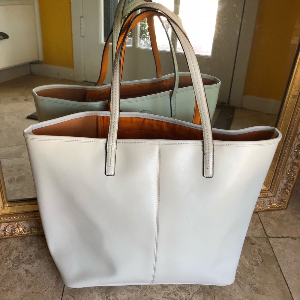 Authentic LARGE Coach Winter White Tote Bag Purse - Picture 5 of 6